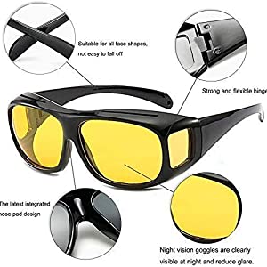 Night Driving Goggles Hd Vision, Clear Vision (2 Pis)