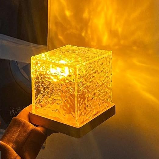 Zorill Waves Square Lamp 16 in 1 Ocean Wave Projector Night Light with Remote, Water Effect Lamp for Bedroom, Living Room,Romantic Ocean Wave Water Night Light Projector with 3D Water Wave Effect-2024