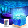 Zorill Waves Square Lamp 16 in 1 Ocean Wave Projector Night Light with Remote, Water Effect Lamp for Bedroom, Living Room,Romantic Ocean Wave Water Night Light Projector with 3D Water Wave Effect-2024