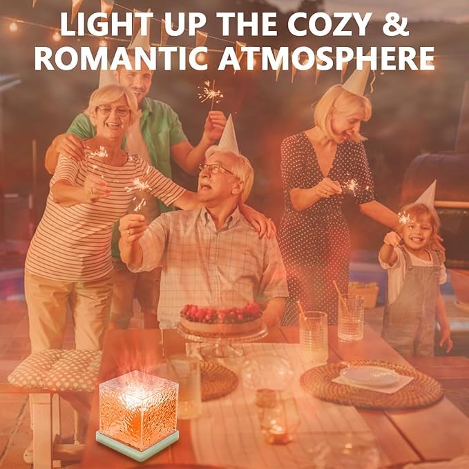 Zorill Waves Square Lamp 16 in 1 Ocean Wave Projector Night Light with Remote, Water Effect Lamp for Bedroom, Living Room,Romantic Ocean Wave Water Night Light Projector with 3D Water Wave Effect-2024
