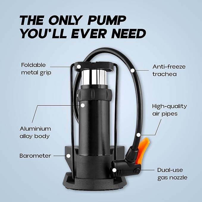 Zorill Quxis Portable High Pressure Air Pump Black