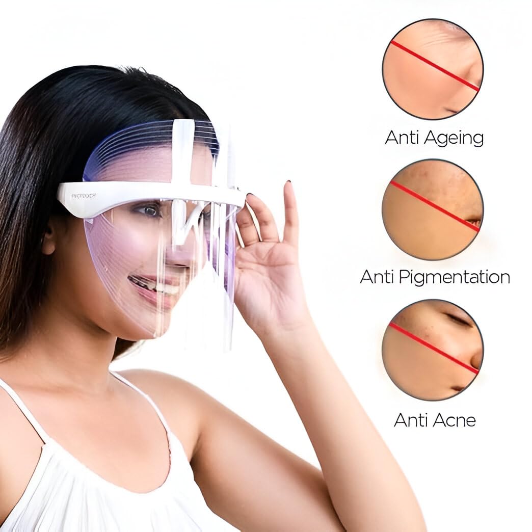 Zorill 7-Color LED Light Therapy Mask – Skin Rejuvenation, Anti-Aging, Acne & Scar Treatment, Facial Tightening – Non-Invasive Photon Mask for Glowing Skin