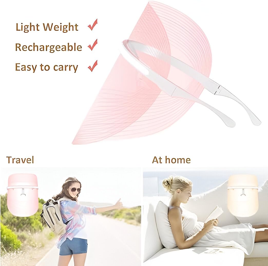 Zorill 7-Color LED Light Therapy Mask – Skin Rejuvenation, Anti-Aging, Acne & Scar Treatment, Facial Tightening – Non-Invasive Photon Mask for Glowing Skin
