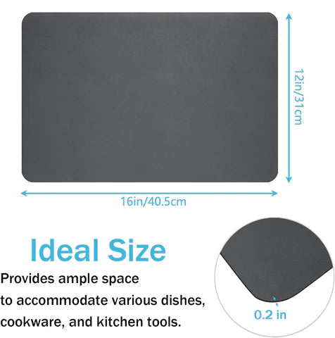 Dish Drying mat Grey 60x40 cm