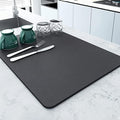 Dish Drying mat Grey 40x30 cm- Set of 2