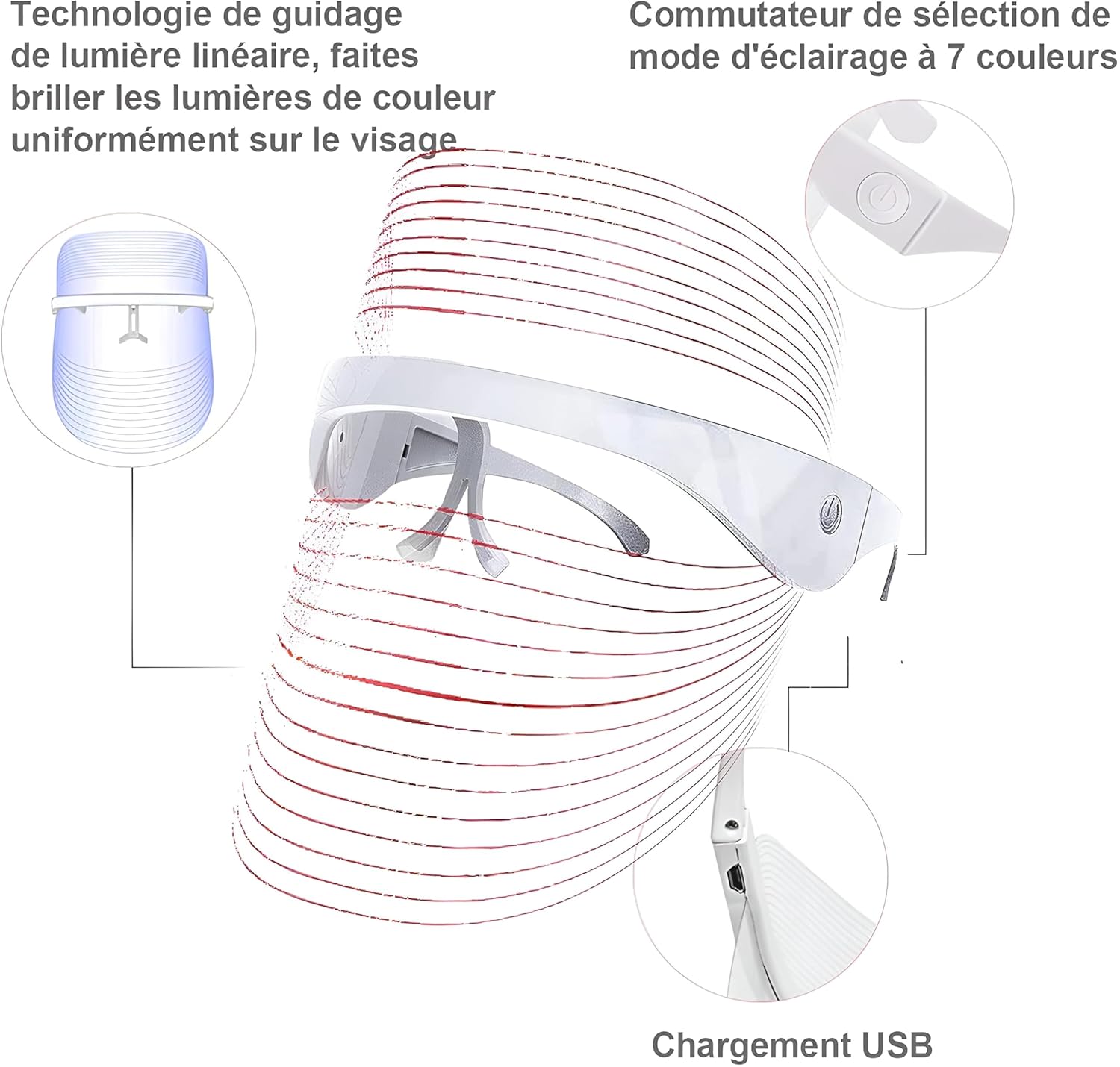 Zorill 7-Color LED Light Therapy Mask – Skin Rejuvenation, Anti-Aging, Acne & Scar Treatment, Facial Tightening – Non-Invasive Photon Mask for Glowing Skin